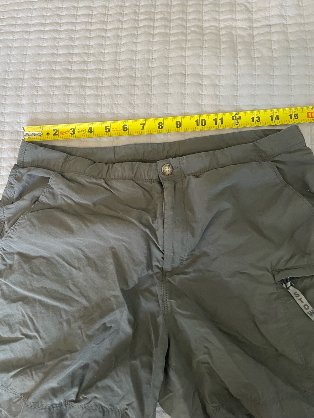 The North Face Hiking Shorts Women S Gray Nylon Zip Pockets Gorpcore - Picture 5 of 7